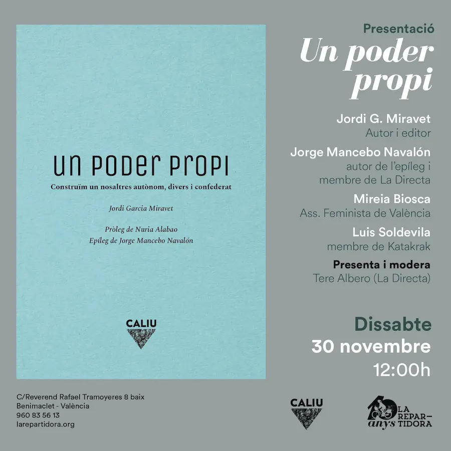 Presentació Un poder propi de Jordi garcia Miravet