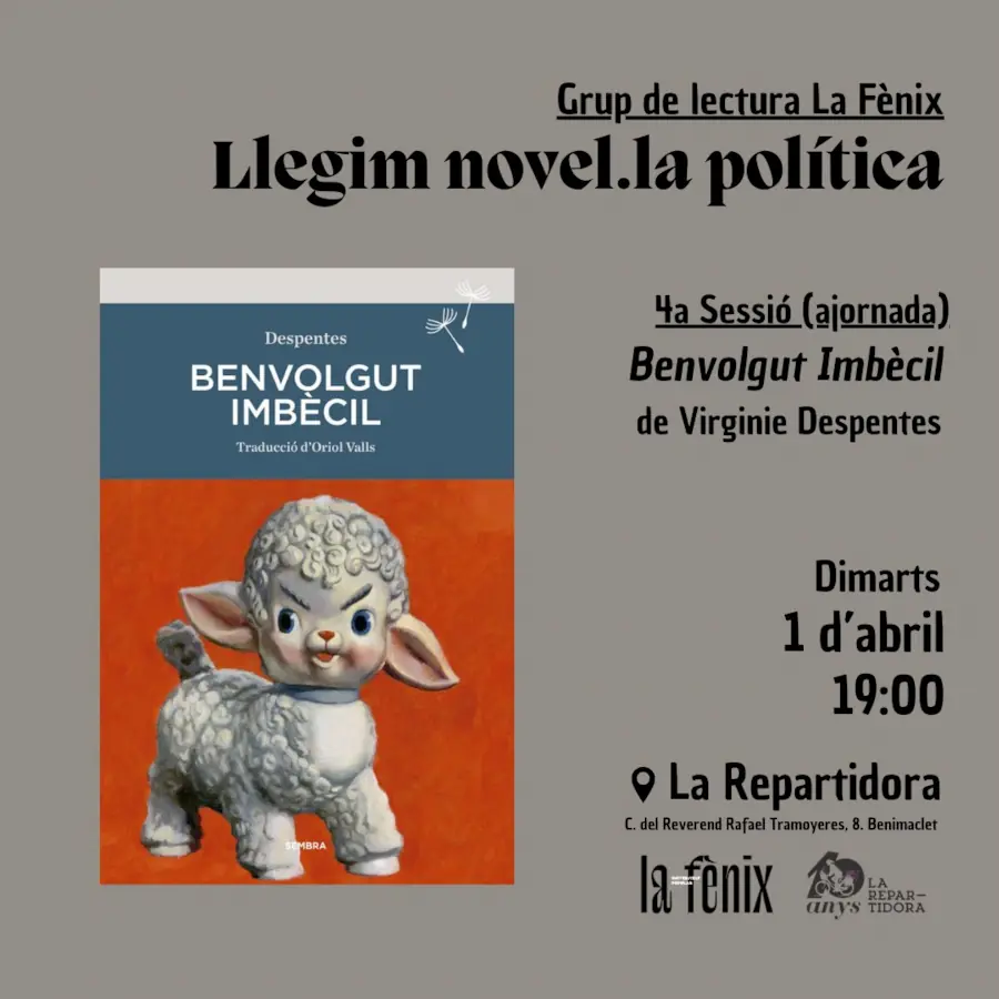 Grup de lectura de novel·la política - canvi de data abril