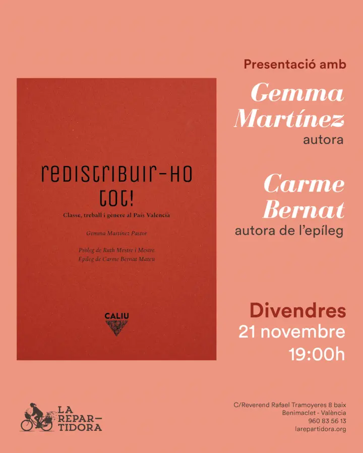 Presentació de Redistribuir-ho tot! de Gemma Martínez