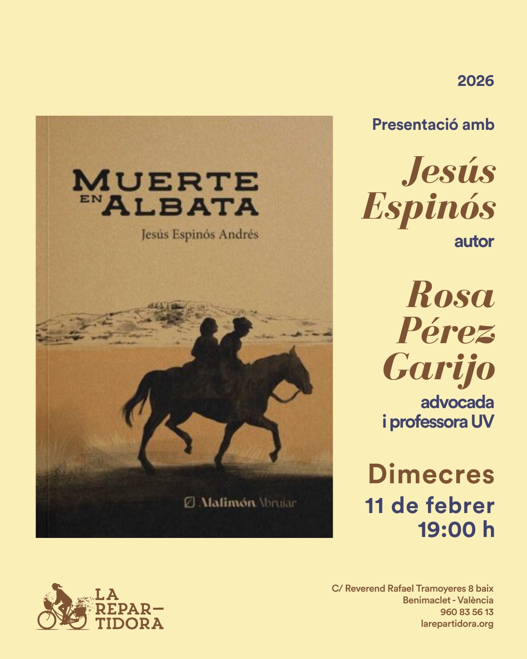 Presentació del llibre Muerte en Albata amb l'autor Jesús Espinós.